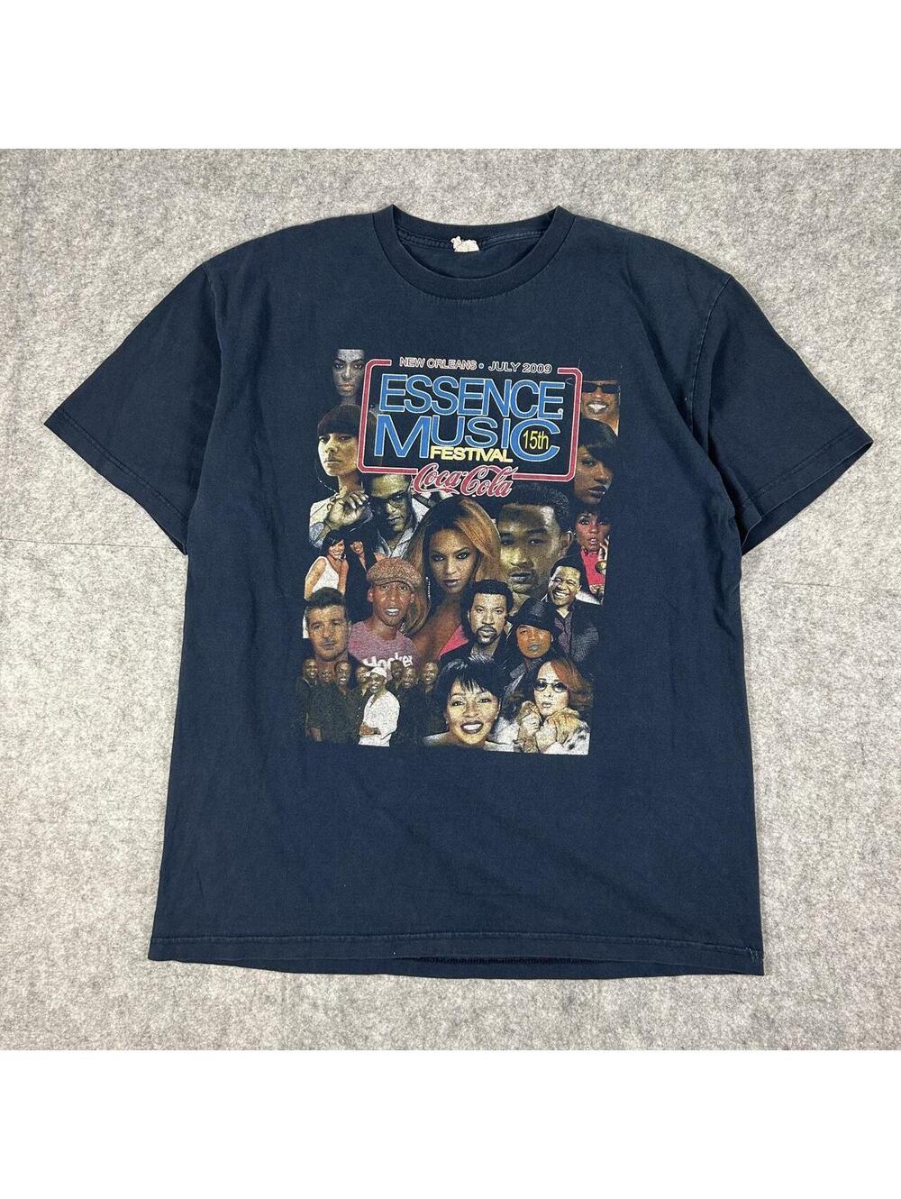 Vintage 2009 Essence Music Festival Beyoncé Jay Z Rap Hip Hop T Shirt Size XL
